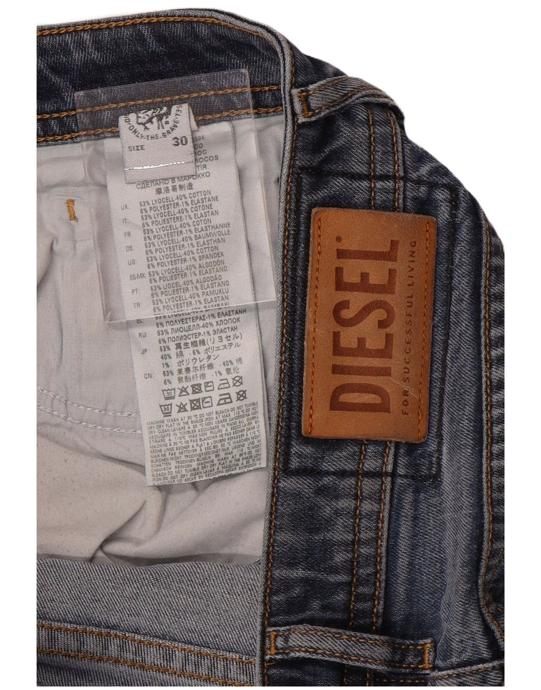 Jeans Slim Feminino Diesel W30 L29 Azul Lyocell