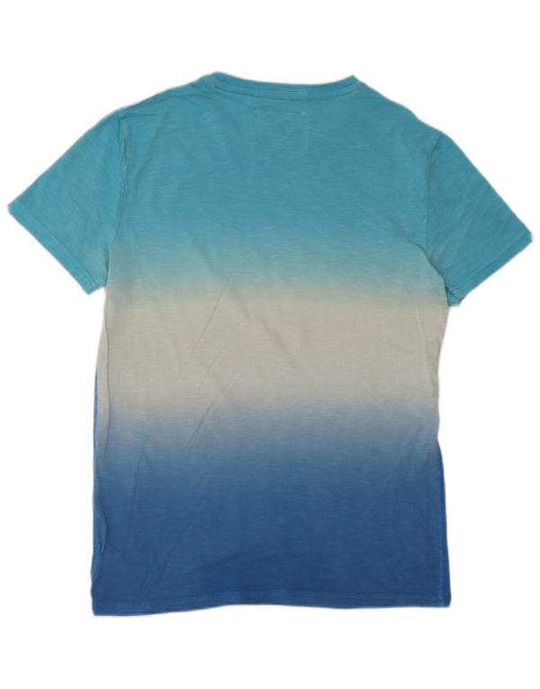 Camiseta masculina Superdry top pequeno azul tie-dye algodão