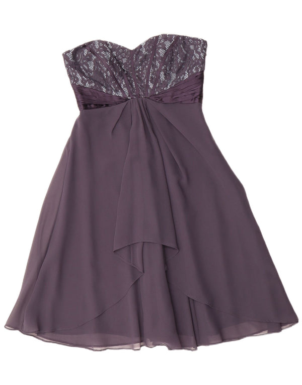 Vestido sem alças feminino Coast UK 10 pequeno poliéster roxo