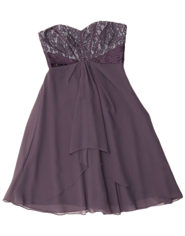 Vestido sem alças feminino Coast UK 10 pequeno poliéster roxo