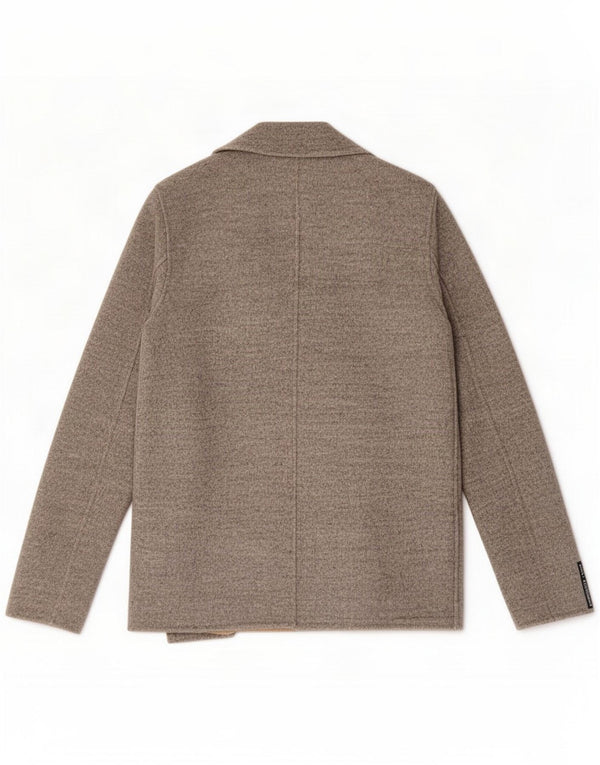 Jaqueta Blazer aberta feminina Massimo Dutti Reino Unido 14 lã cinza médio