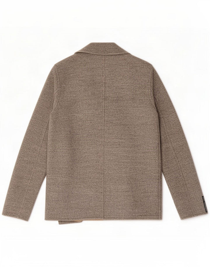 Jaqueta Blazer aberta feminina Massimo Dutti Reino Unido 14 lã cinza médio