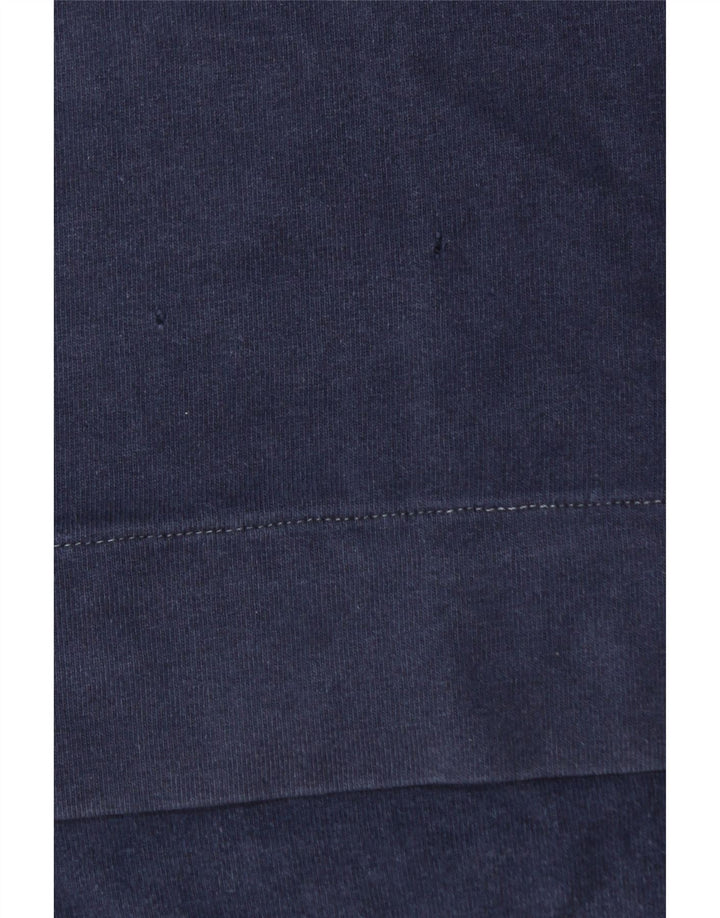 Sisley feminino gráfico oversized moletom jumper Reino Unido 14 médio azul marinho