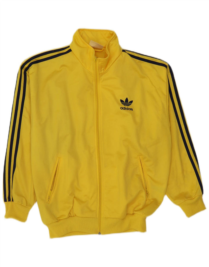 Adidas Mens Tracksuit Top Jacket UK 36/38 Pequeno Amarelo Poliéster