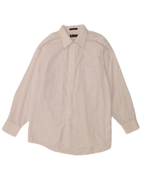 Camisa masculina Chaps tamanho 16 1/2 grande algodão branco