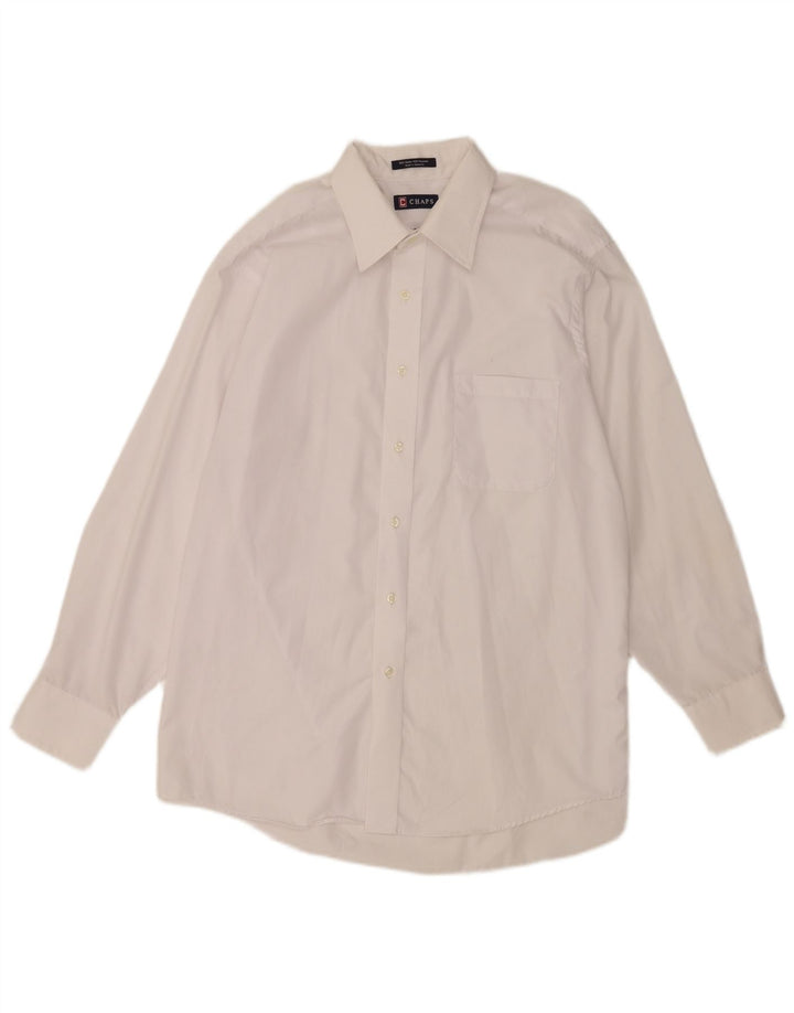 Camisa masculina Chaps tamanho 16 1/2 grande algodão branco