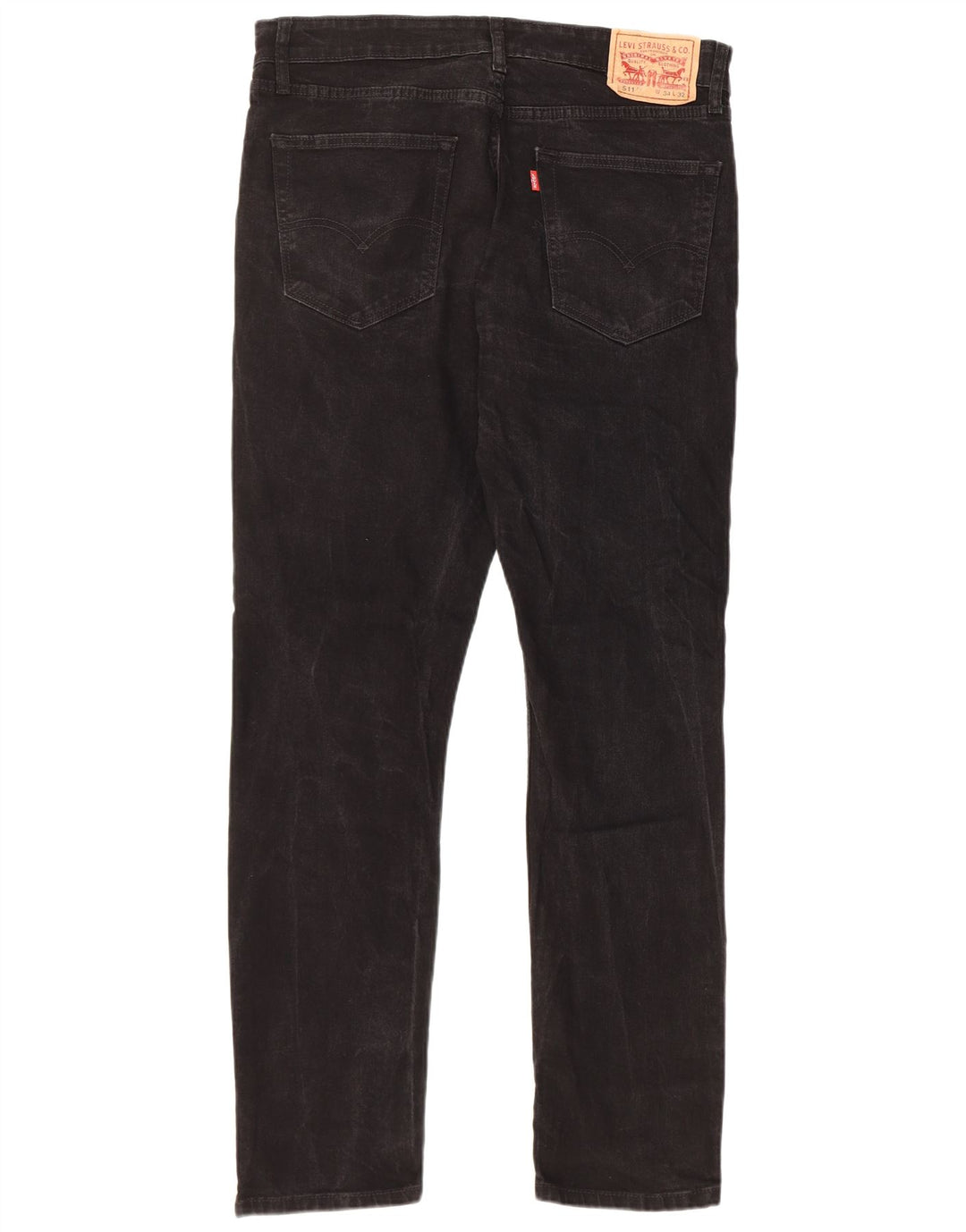 LEVI'S Masculino 511 Slim Jeans W34 L32 Algodão Preto