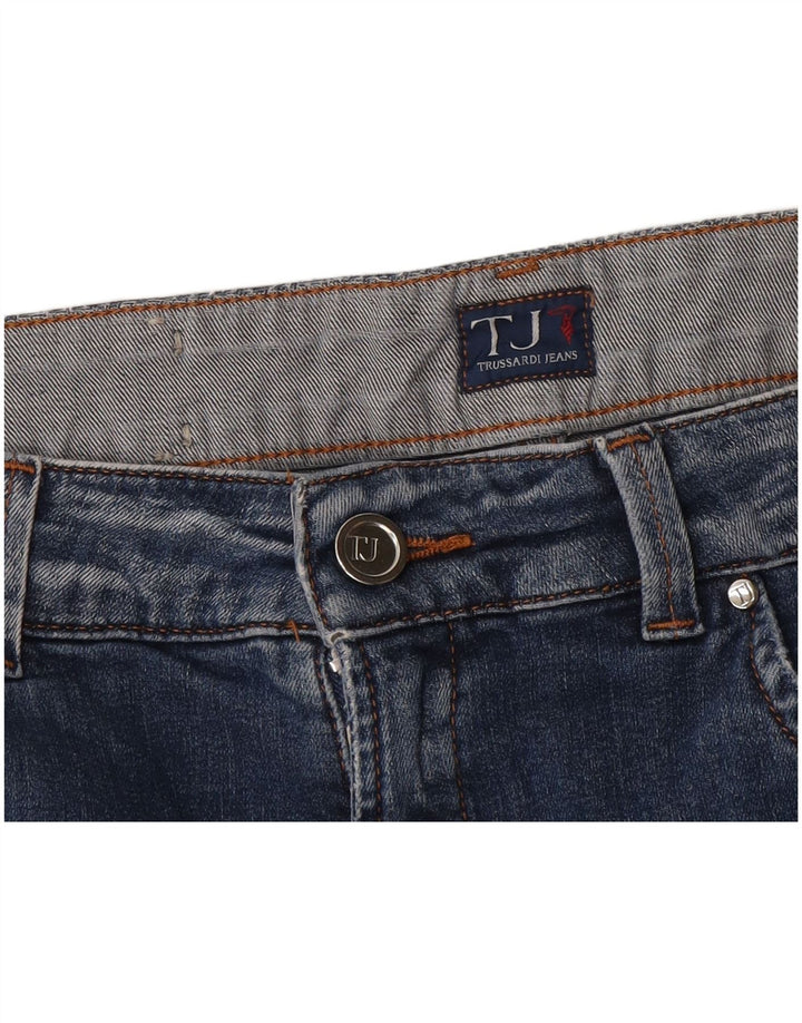 Shorts jeans feminino Trussardi W34 grande azul marinho