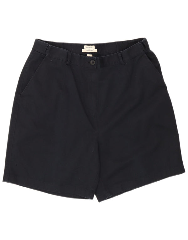 L.L.Bean Shorts feminino cintura alta original fit chino US 14 XL W34 azul marinho