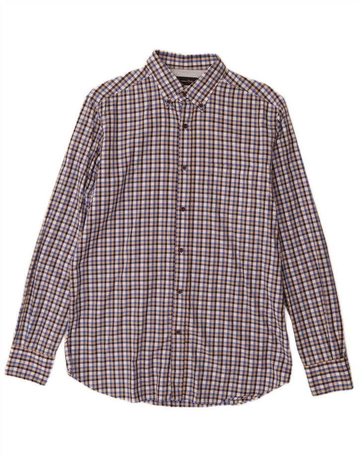 Camisa masculina Massimo Dutti média multicolorida guingão