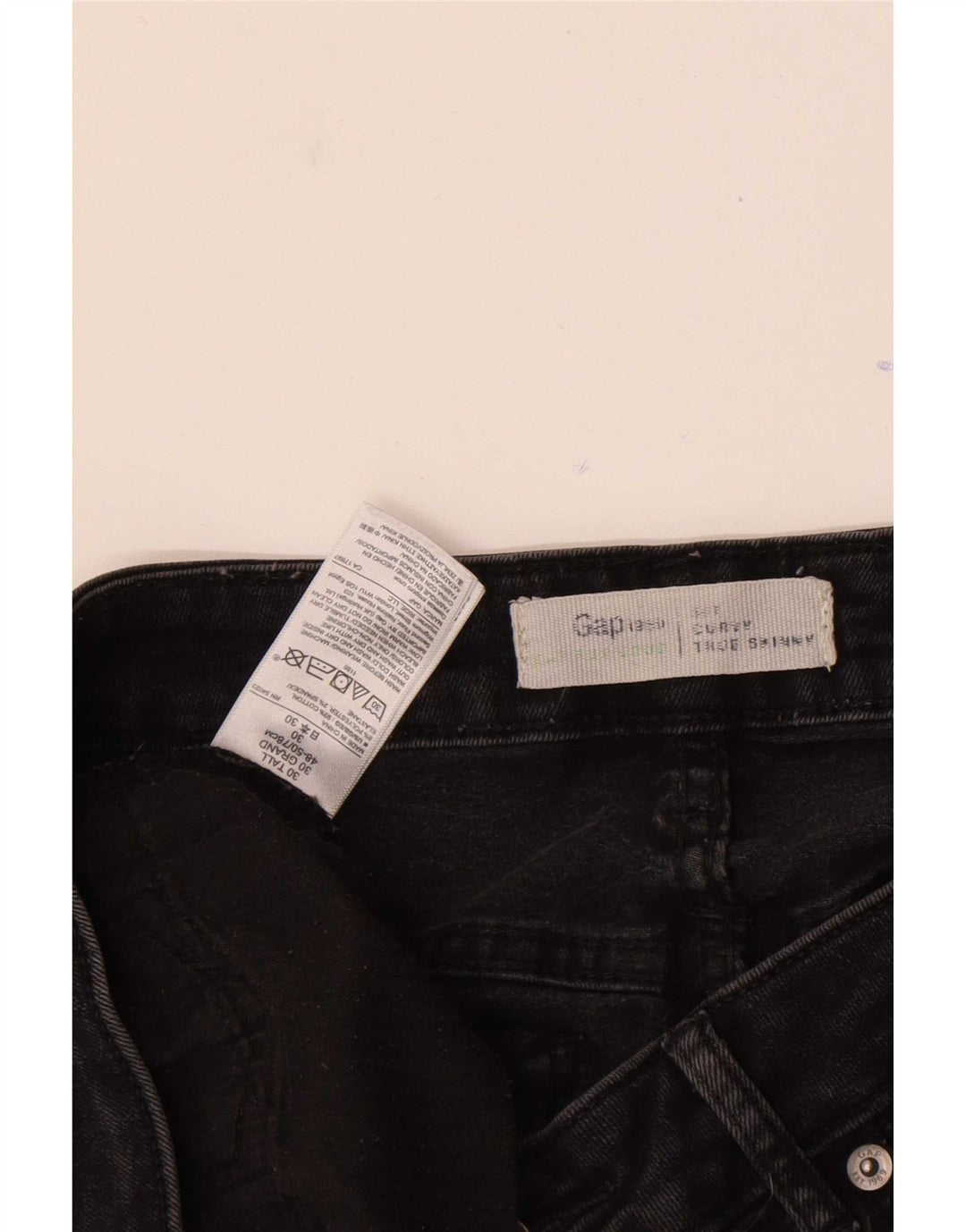 Jeans skinny feminino Gap W30 L32 algodão preto