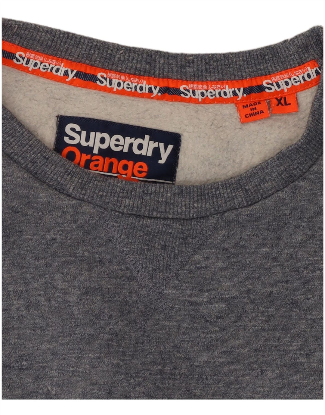 SUPERDRY moletom feminino jumper UK 18 XL algodão cinza