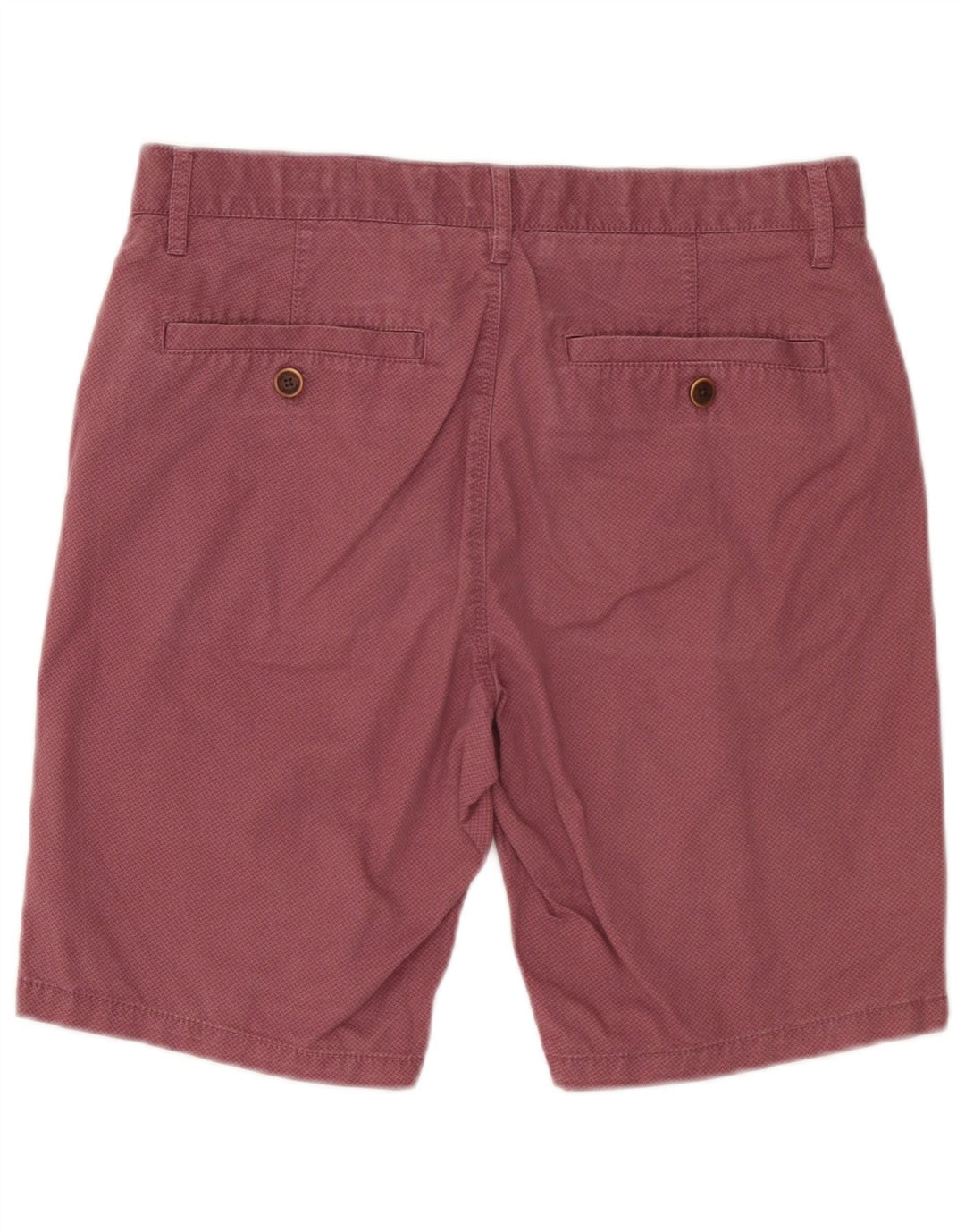 Fat Face Masculino Abstrato Padrão Chino Shorts W32 Médio Algodão Borgonha