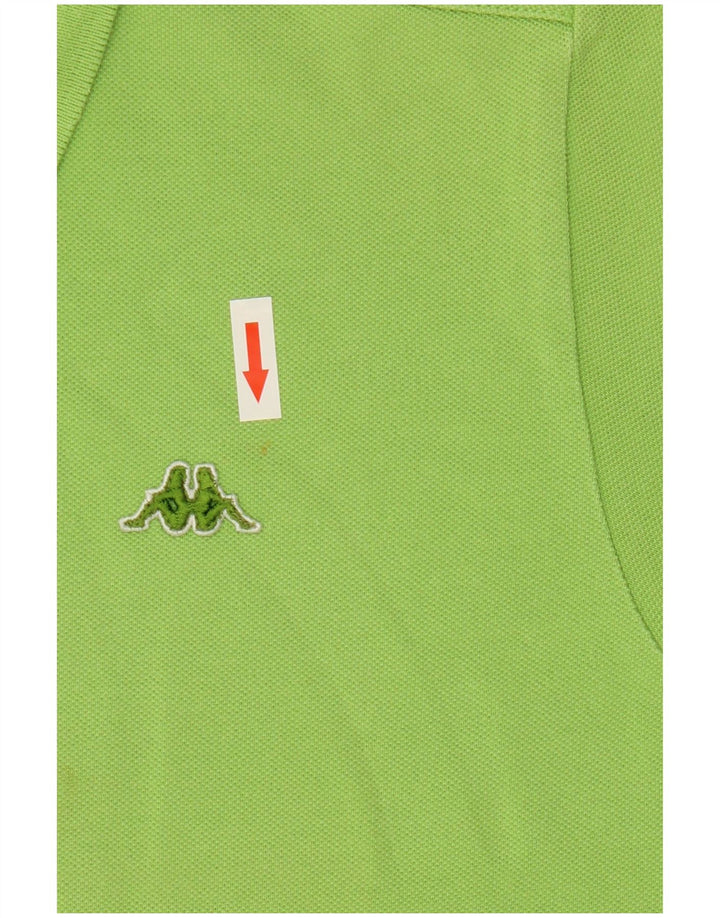 Camisa polo masculina Kappa pequena algodão verde