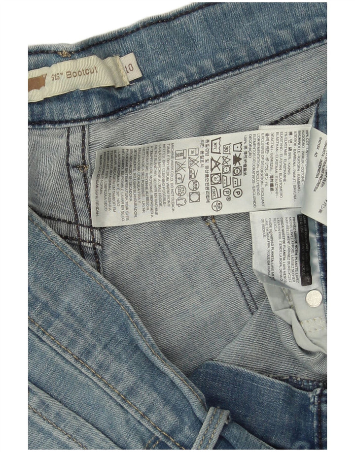 Levi's feminino 515 bootcut jeans US 10 grande W34 L29 algodão azul