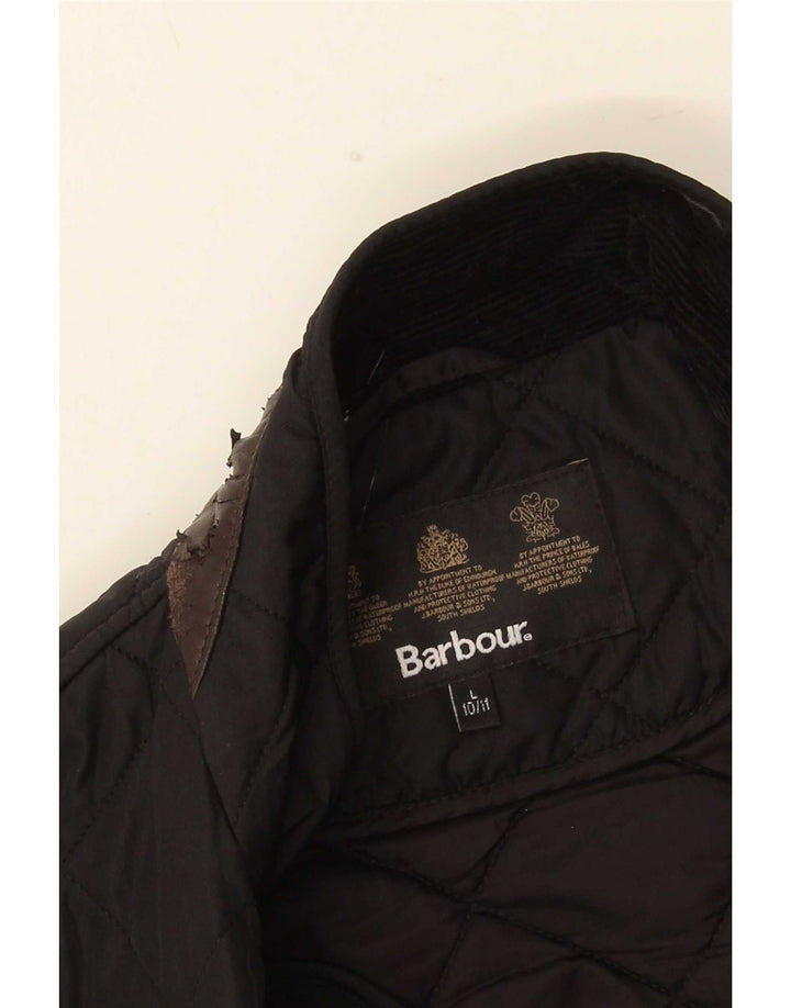 Jaqueta acolchoada Barbour Boys 10-11 anos grande preta