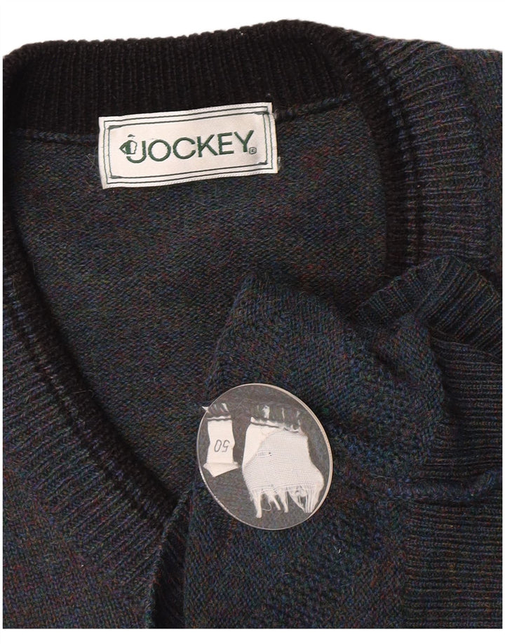 Suéter Jockey Masculino com Gola V IT 50 Médio Azul Geométrico