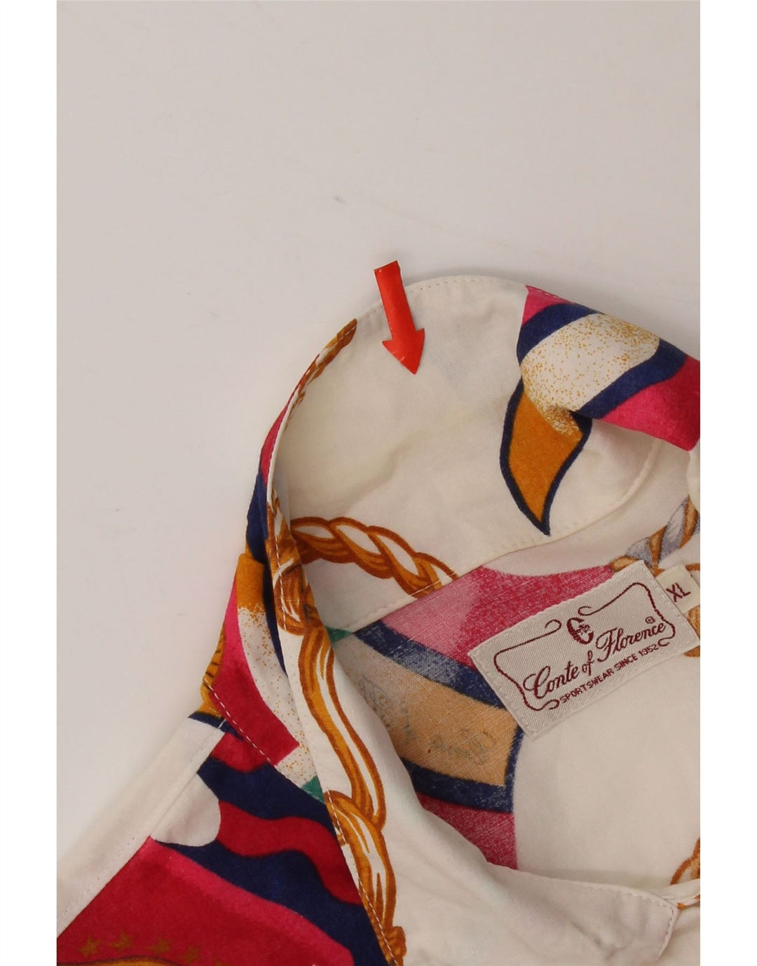 Camisa feminina Conte of Florence com estampa abstrata UK 18 XL multicolorida
