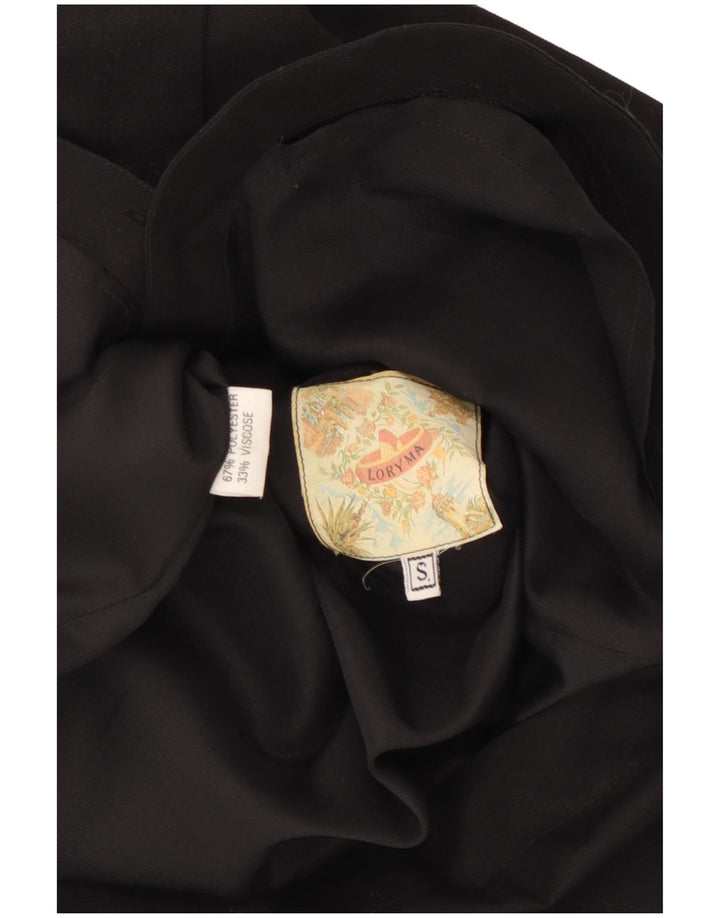 Saia lápis feminina vintage pequena W26 poliéster preto