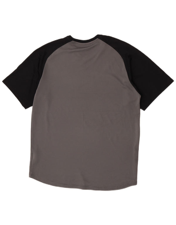 Camiseta masculina Nike Dri Fit Top XL cinza colorblock poliéster