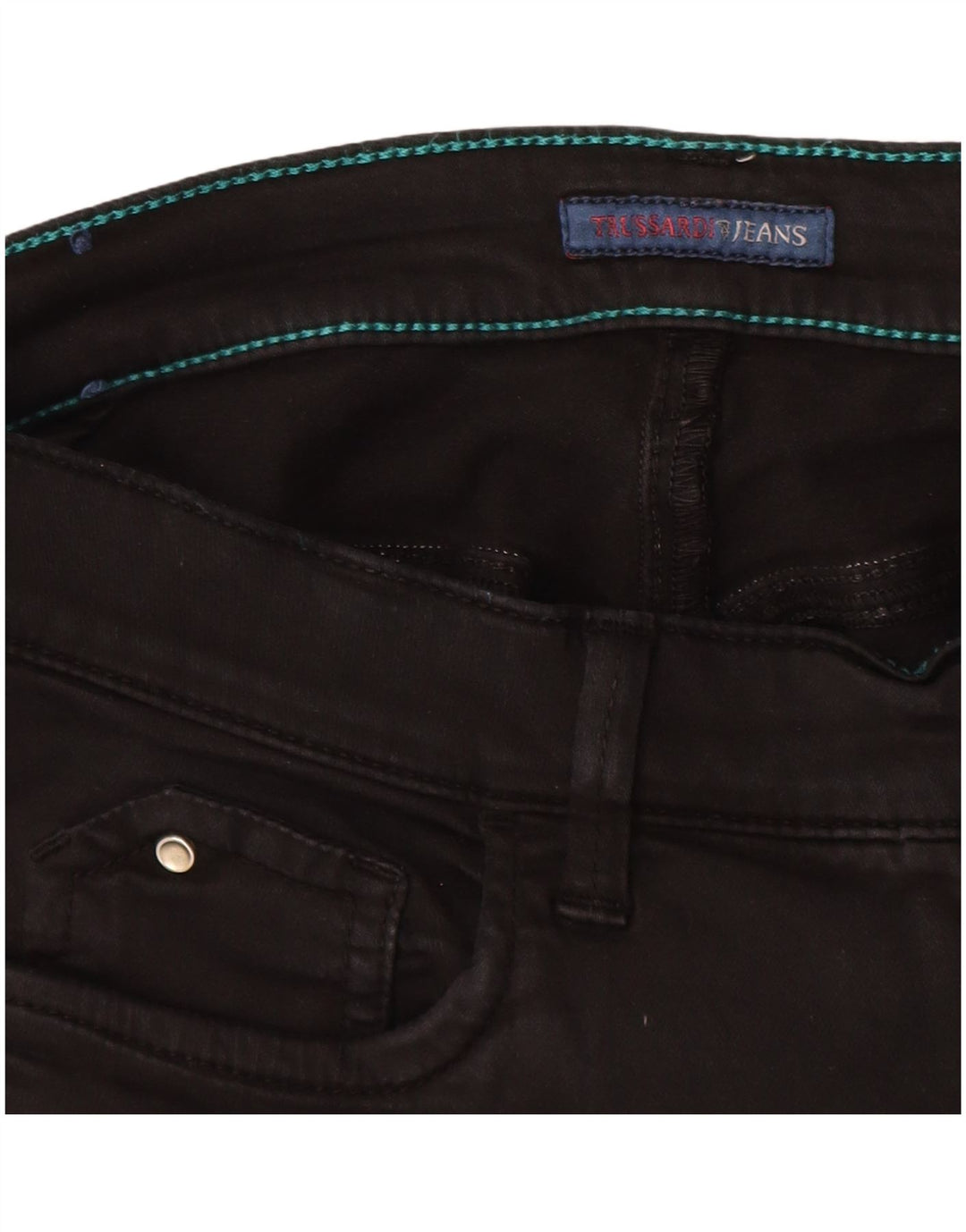 Jeans skinny feminino TRUSSARDI IT 44 médio W28 L29 preto