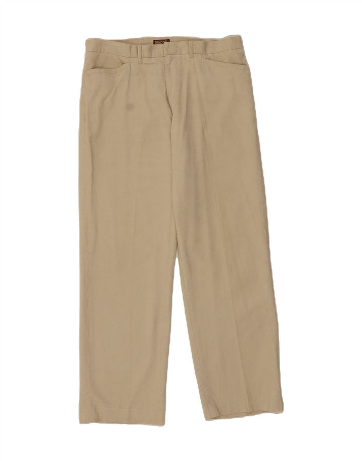 MICHAEL KORS Mens Straight Corduroy Trousers W36 L32 Beige Cotton Vintage Michael Kors and Second-Hand Michael Kors from Messina Hembry 