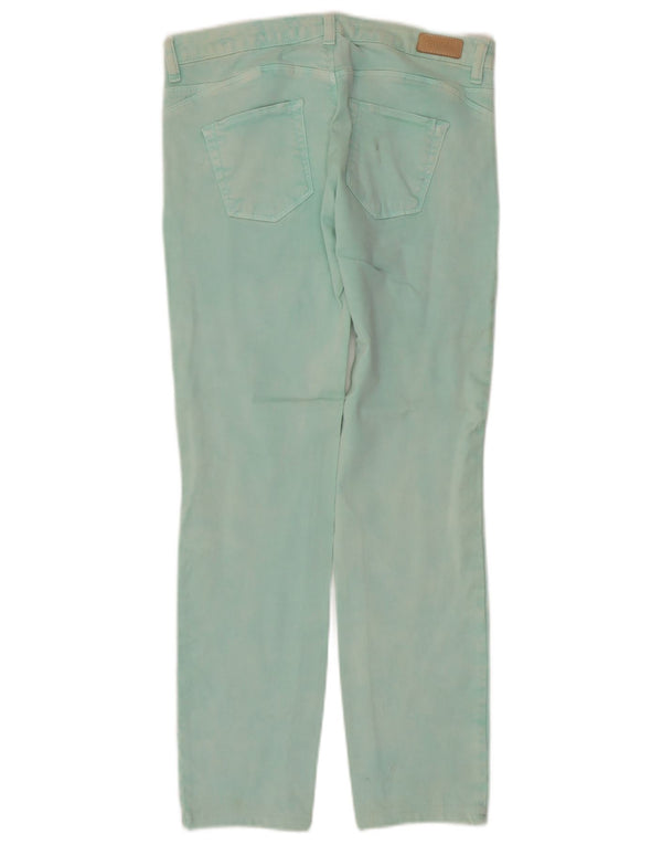 Zara Mulher Trafaluc Straight Jeans EU 40 Médio W30 L28 Turquesa