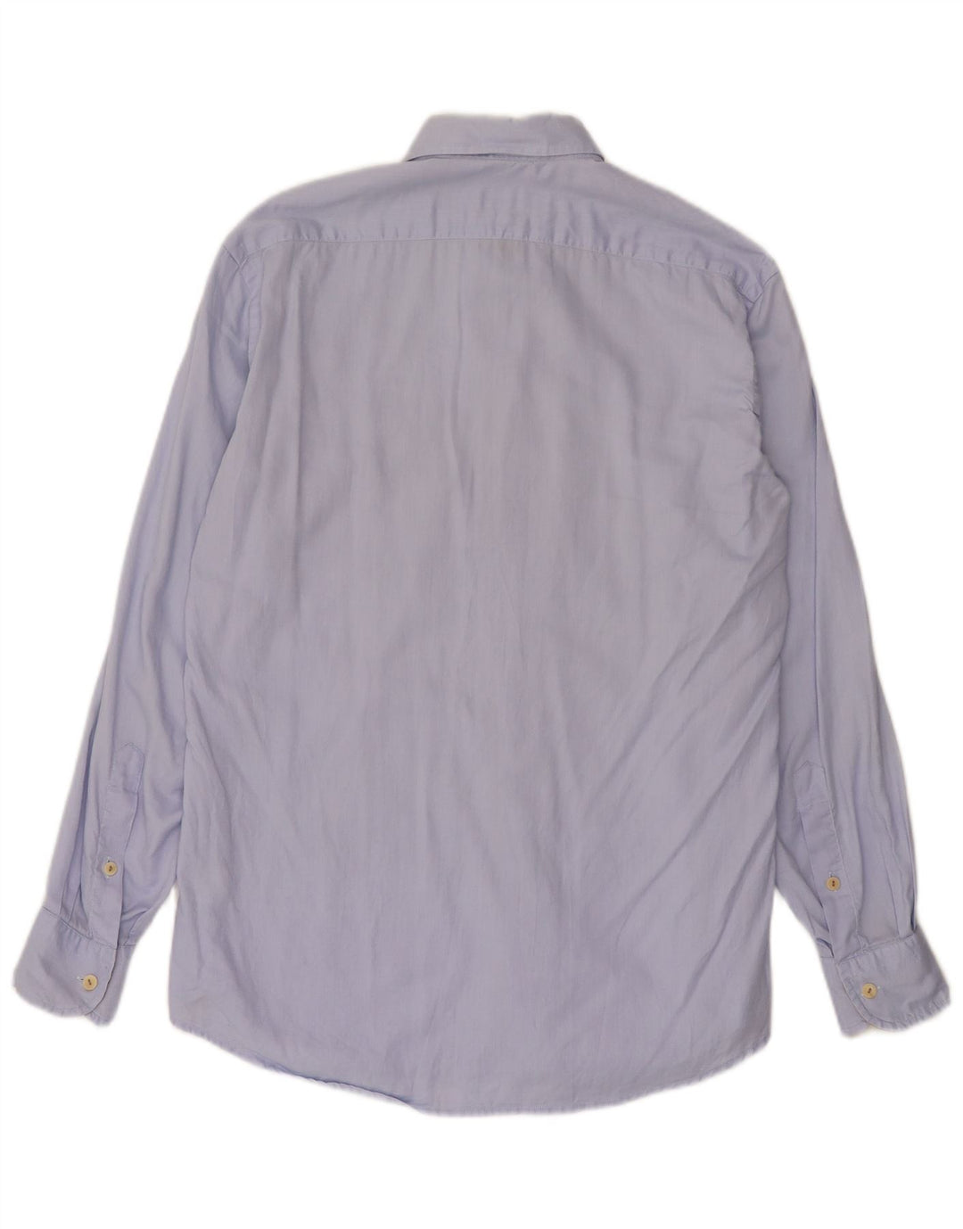 ALVIERO MARTINI Camisa masculina tamanho 39 15 1/2 algodão azul médio