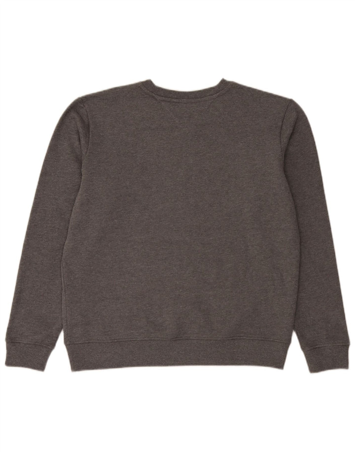 Tommy Hilfiger moletom gráfico masculino jumper grande algodão cinza