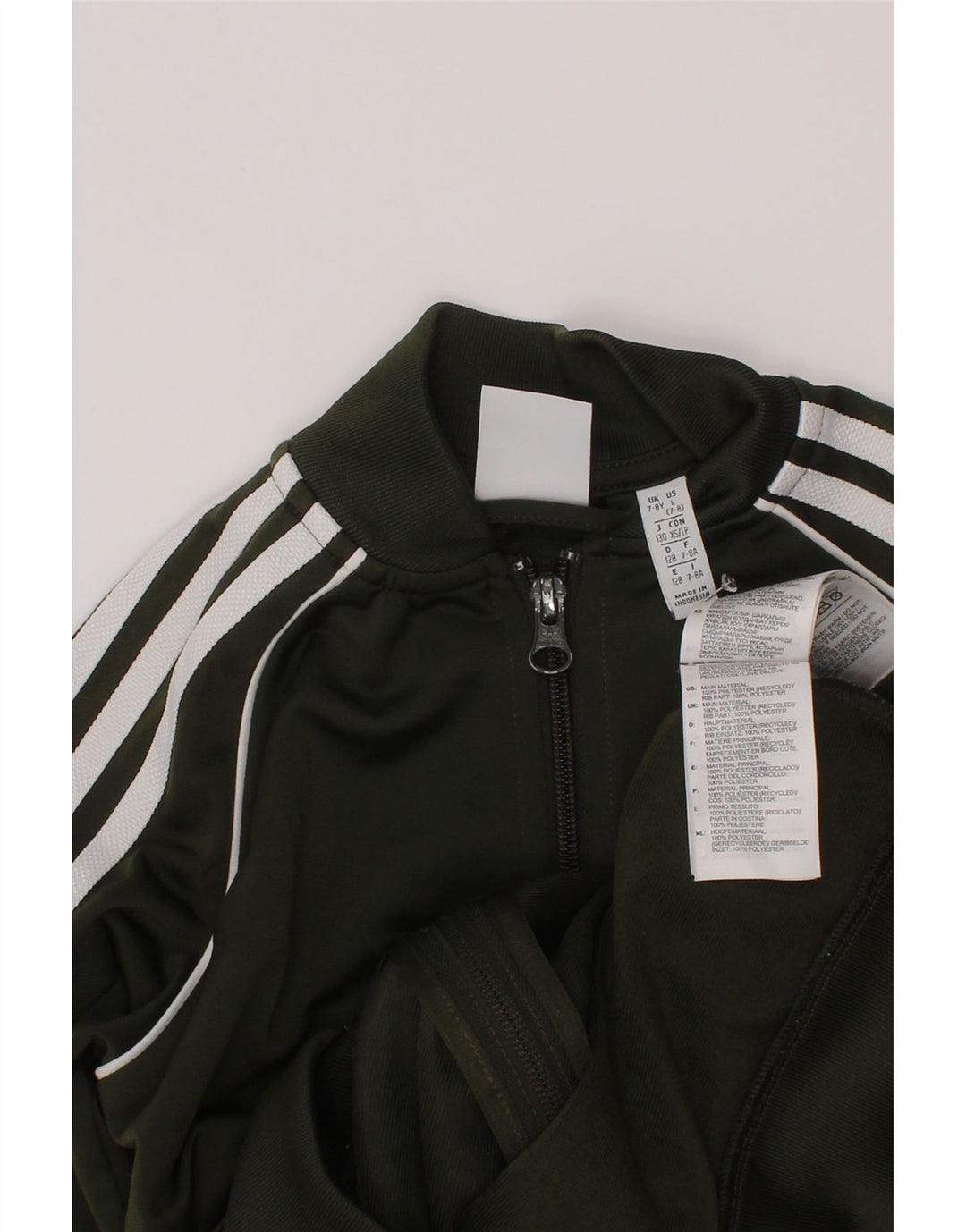 Casaco de treino Adidas Boys 7-8 anos verde poliéster