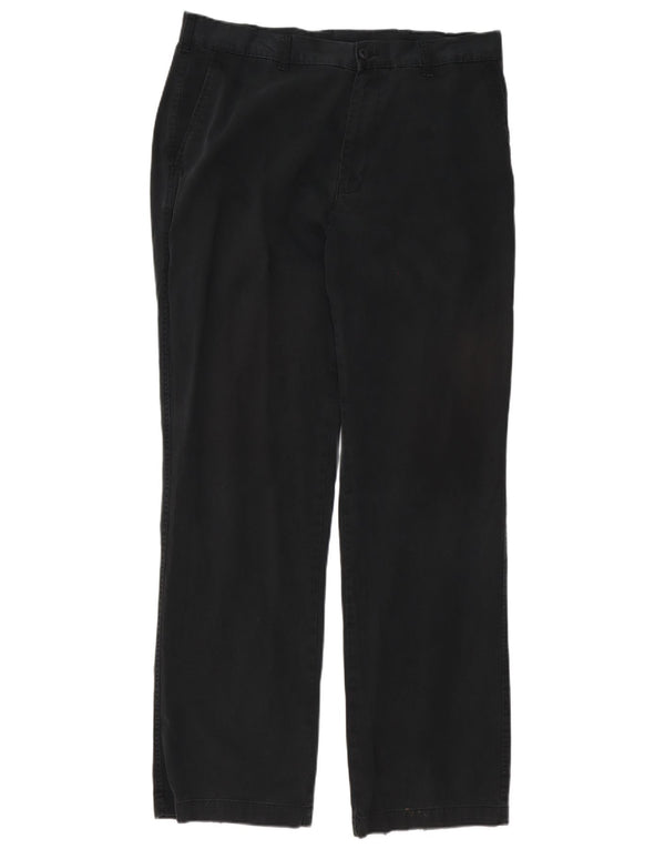 Calça chino reta masculina Marks & Spencer W36 L33 algodão cinza