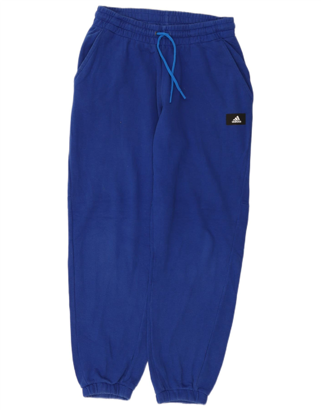 Adidas masculino gráfico calças de treino joggers médio azul algodão