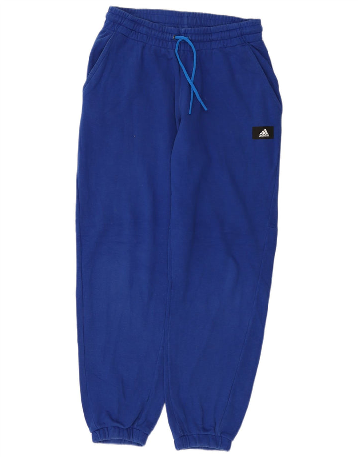 Adidas masculino gráfico calças de treino joggers médio azul algodão