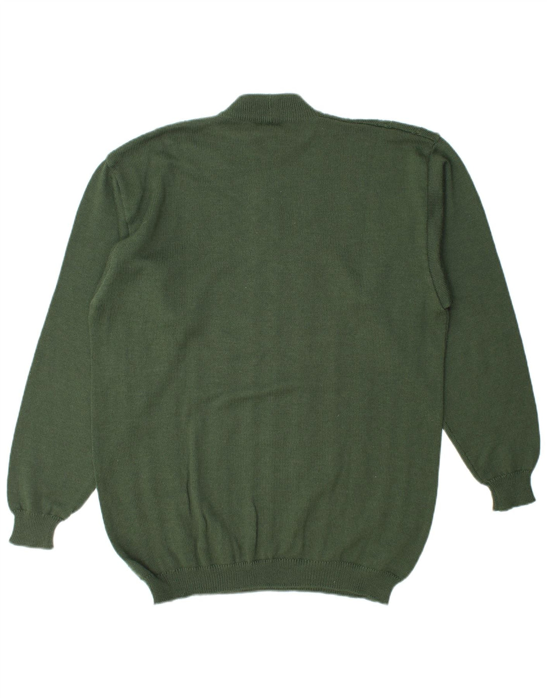 Suéter vintage masculino com gola tartaruga grande verde
