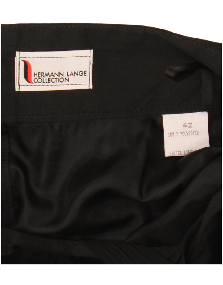 Saia feminina Hermann Lange em linha A IT 42 médio W30 poliéster preto