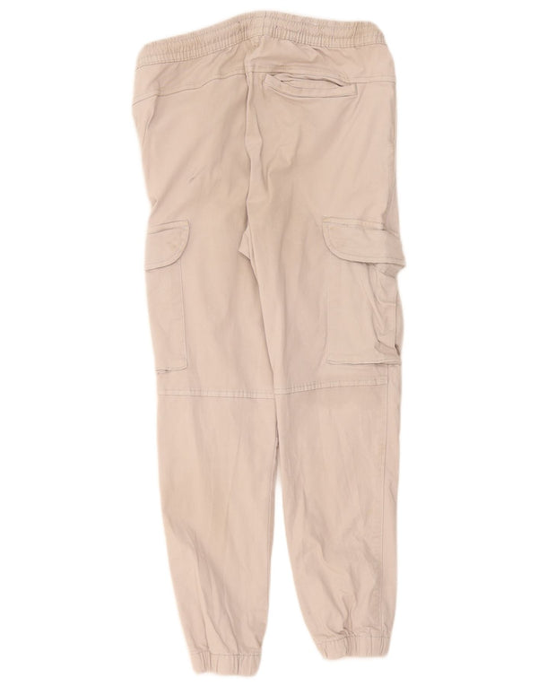Zara Mens Crop Joggers Cargo Trousers Medium W30 L26 Grey Cotton