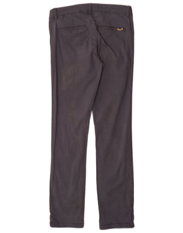 Zara Mens Slim Chino Calças EU 38 Pequeno W30 L34 Azul Algodão
