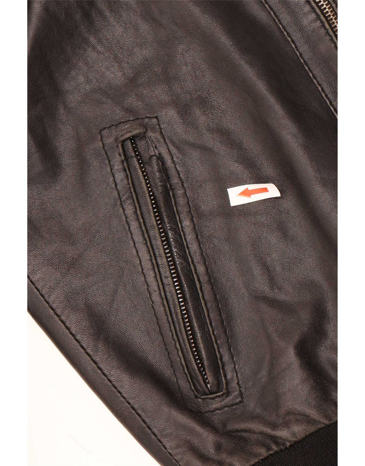CDP Jaqueta de couro masculina IT 46 pequena preta