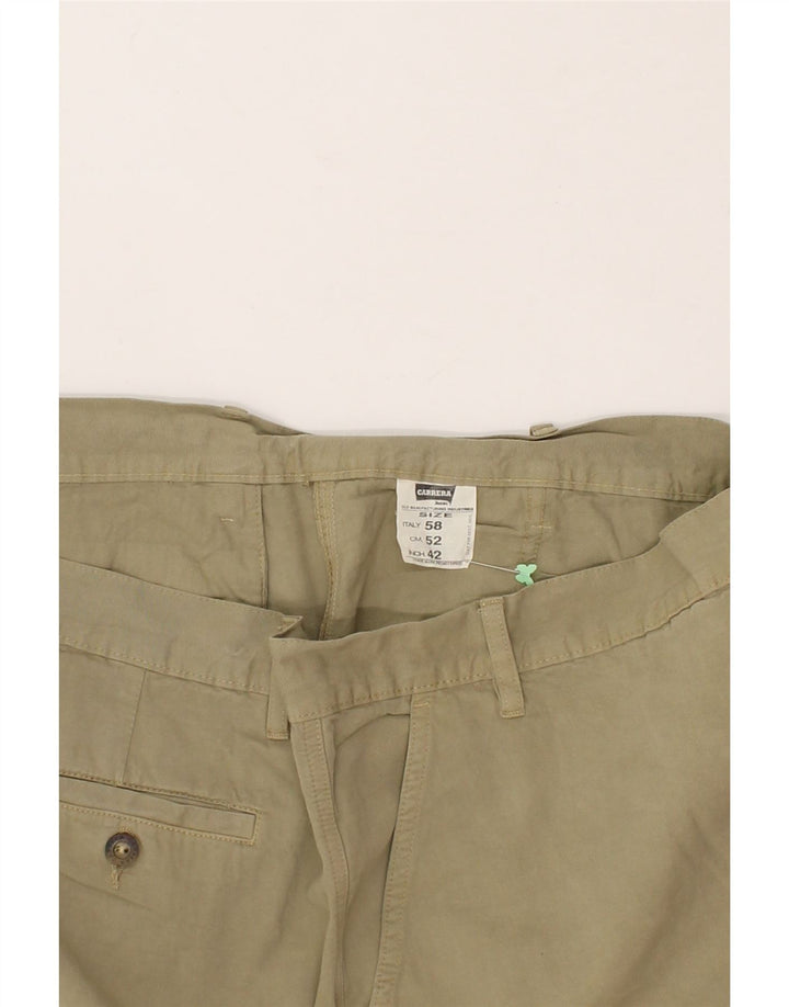 CARRERA Mens Straight Cargo Trousers W42 L34 Khaki Cotton Vintage Carrera and Second-Hand Carrera from Messina Hembry 