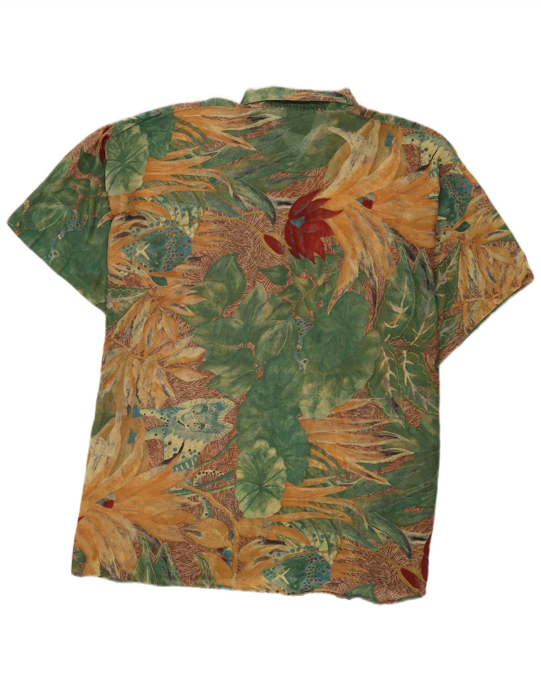 Pulôver masculino vintage de manga curta IT 54 XL floral multicolorido