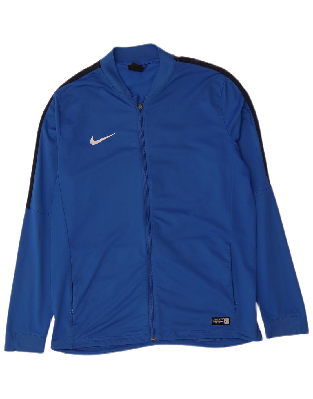 NIKE Masculino Dri Fit Tracksuit Top Jacket XL Azul Colourblock Poliéster