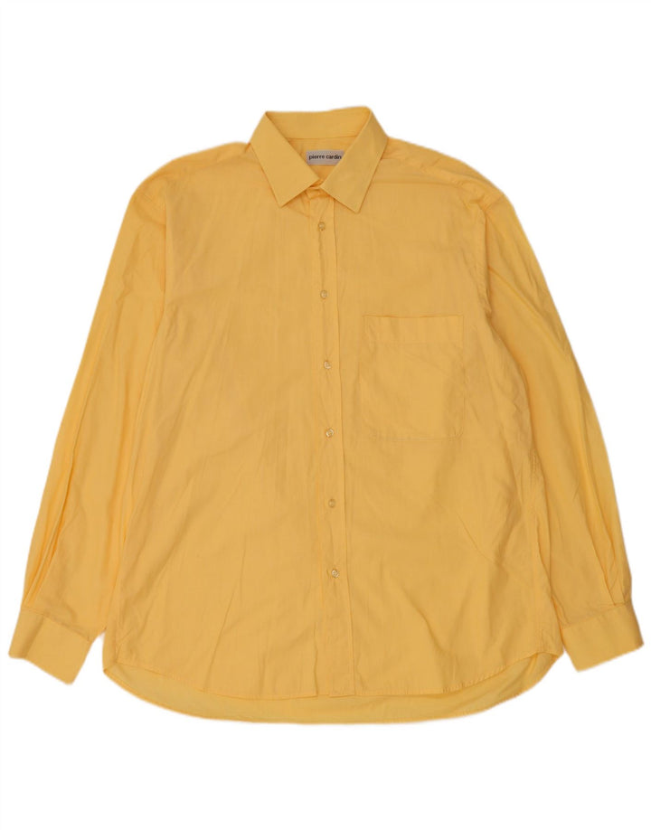 Camisa masculina Pierre Cardin tamanho 41 grande algodão amarelo