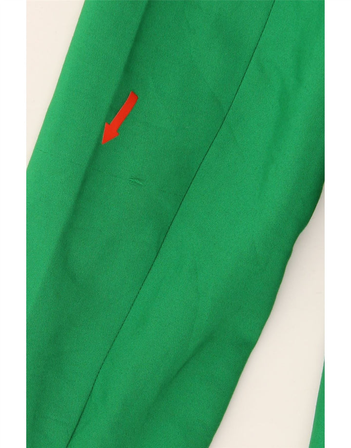 Zara Jaqueta Blazer Feminina Crop 1 Botão Reino Unido 18 XL Verde Poliéster