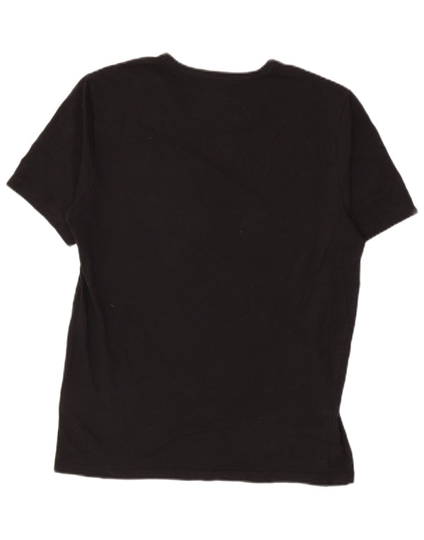 Camiseta masculina Hugo Boss Top médio algodão preto