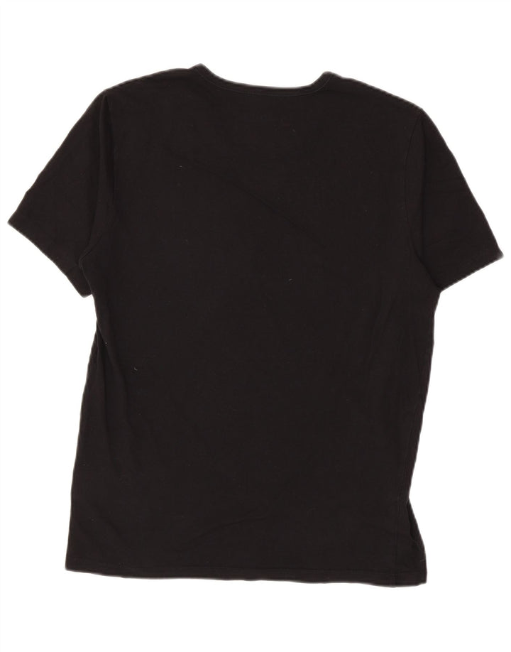 Camiseta masculina Hugo Boss Top médio algodão preto