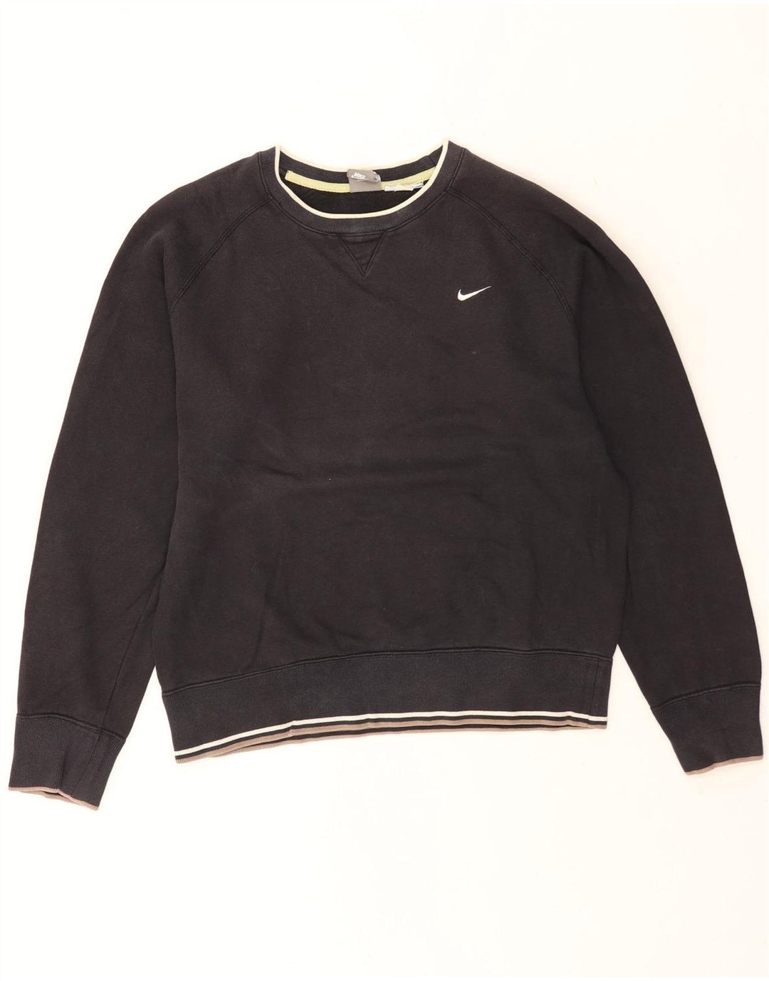 Nike Mens Moletom Jumper UK 39/41 Médio Preto