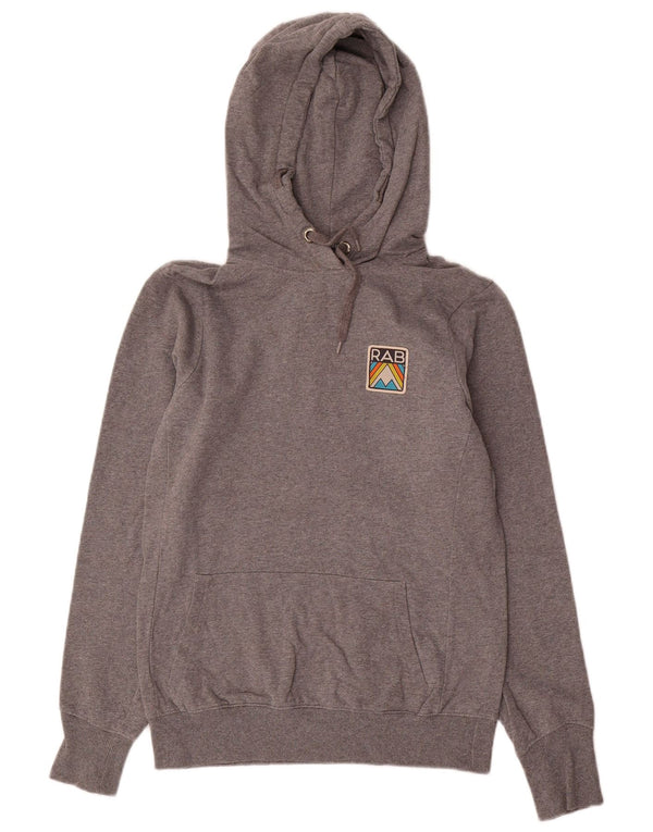 Rab Womens Hoodie Jumper UK 8 Pequeno Algodão Cinza