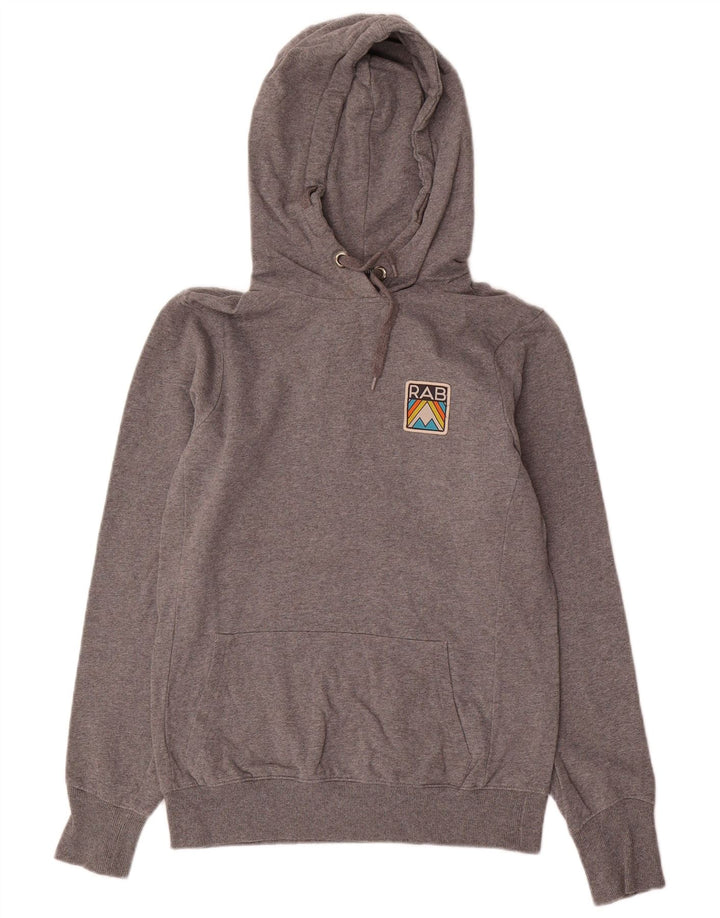 Rab Womens Hoodie Jumper UK 8 Pequeno Algodão Cinza