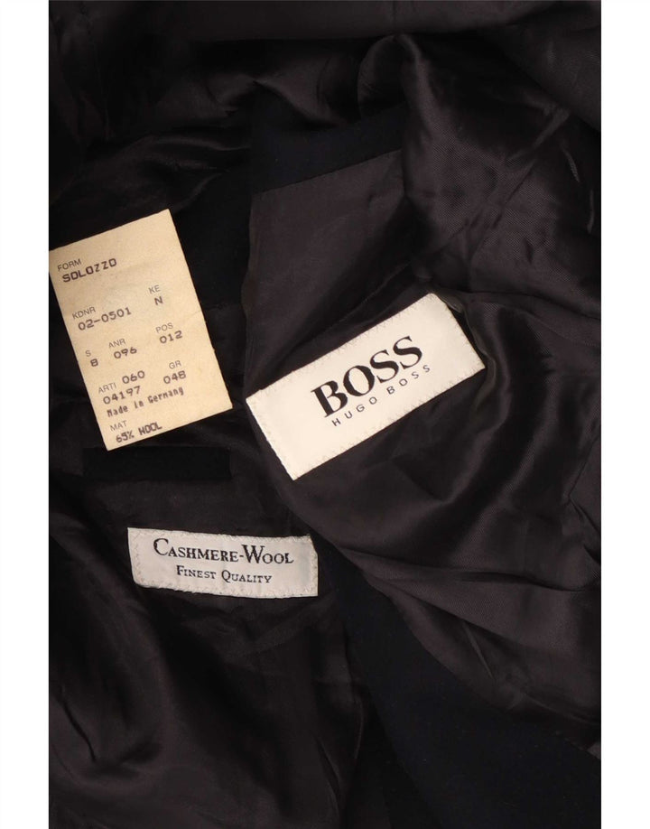 Jaqueta Blazer Masculina Hugo Boss com 2 Botões EU 48 Lã Azul Marinho Médio