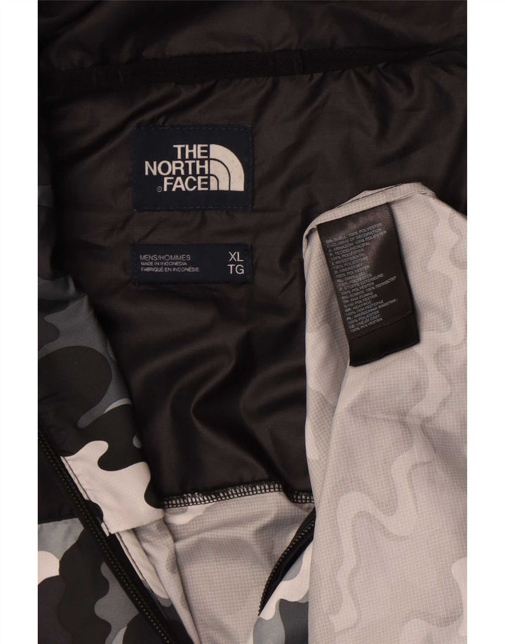 Jaqueta de chuva masculina com capuz The North Face UK 42 XL camuflada preta